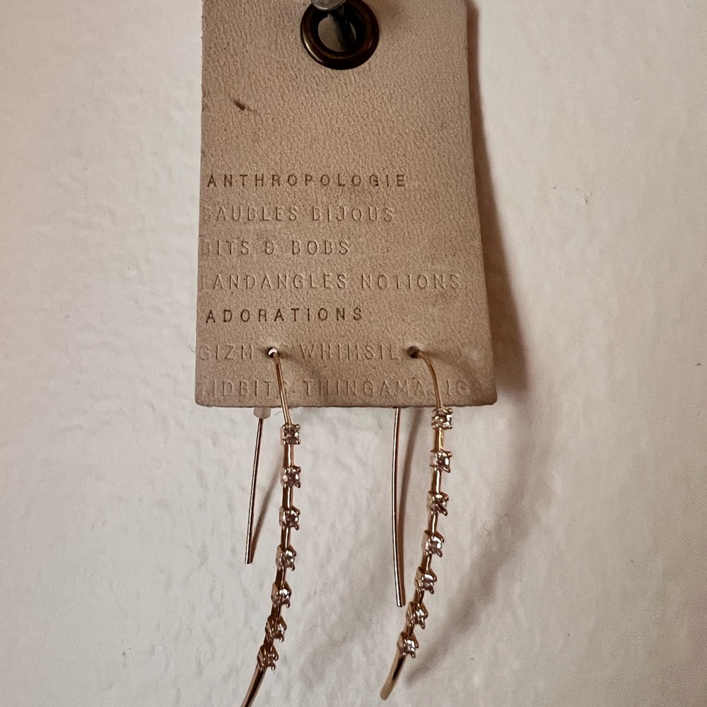 Anthropologie Gold Dangle Earrings